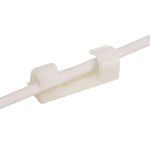 HARFINGTON 40pcs Clips Adhesivos para Cable 29 x 11.5mm Clips de Plástico para Manejo y Organización de Cables, Blanco miniatura 6
