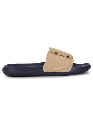 Image of CHUPPS Gt Brave Gold Drift Orthopedic Slippers | Soft Footpharma Footbed | Breathable Ventilation Holes | Lightweight Flip Flops | Anti-Skid Chappals for Everyday For Mens