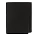 Leatherboss Leather Boys Slim Compact Flap Id and Coin Pocket Trifold Wallet for men women, Black