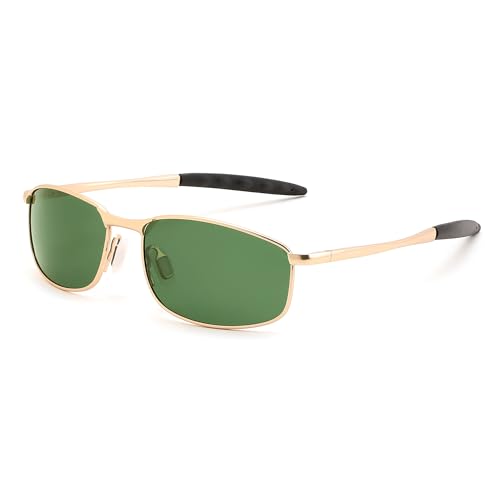 Image of FEISEDY Rectangle Polarized Square Sunglasses for Men Women B2444 | Photochromic, Night Vision, Automatically darken in sunlight, 100% UV400, Driving, Fishing, Climate Pledge Friendly