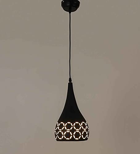 Image of Lazer Cutting Pendant Lamp /Hanging Lamp /Ceiling Light for Bedroom, Living Room, Restaurants, Dining, Coffee Shop, Home and Office. Black (H /L 6)