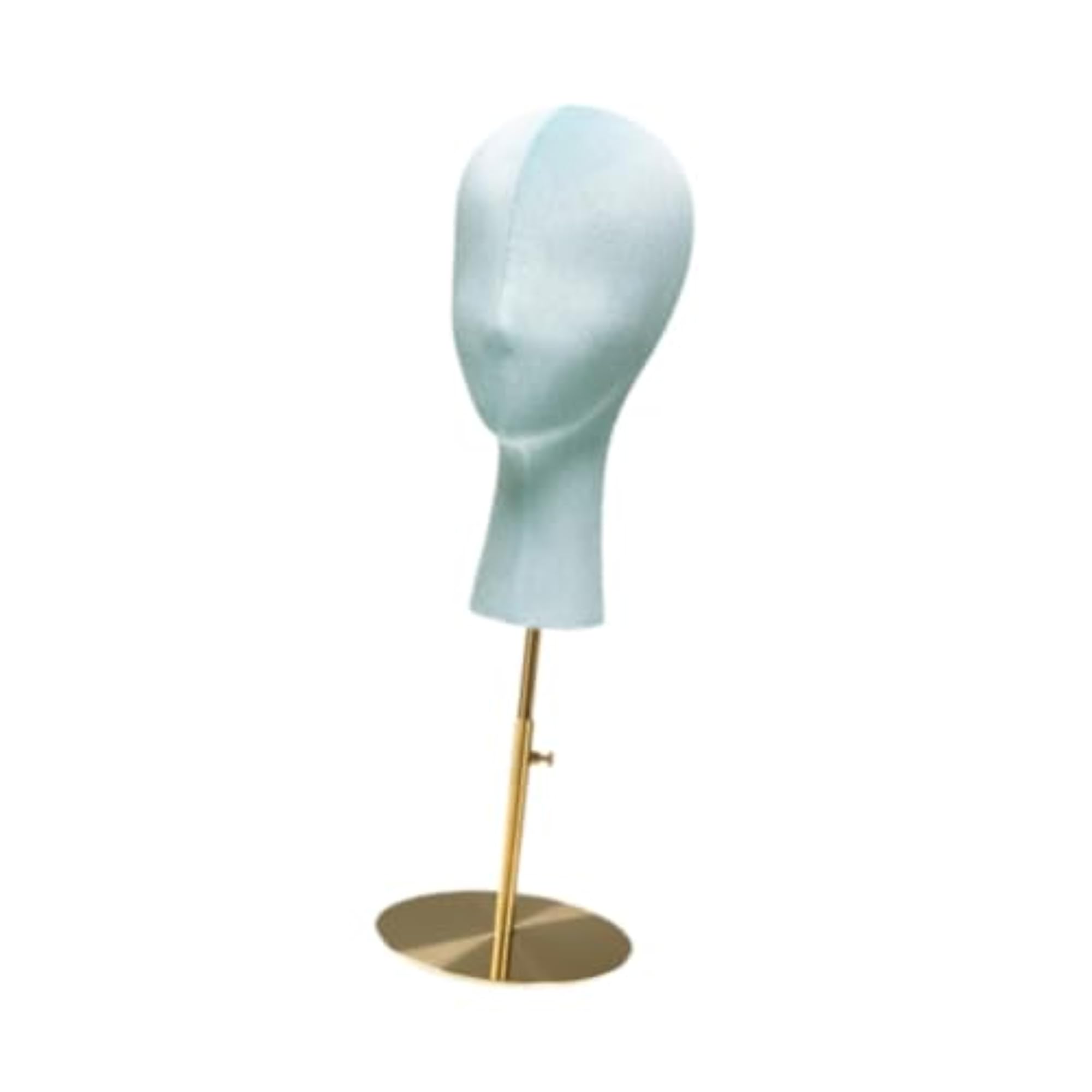 Mannequin Head Hat Rack for Jewelry and Wigs, Blue