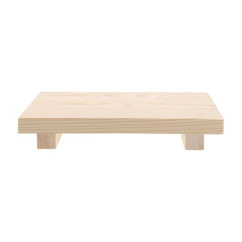 TOYANDONA Jabonera para Baño de Madera Natural Pedestal Bandeja Rústica para Lavabo Pequeña Soporte Decorativo Drenaje Organizador para Jabón y Exhibidor Multifuncional
