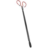HEALEEP Metal Trash Picker Grabber Tool with 50cm Long Handle and Flat Head, Outdoor Waste Grabber Clamp for Sanitation Workers, Heavy-Duty Litter Pickup Tool for Garden and Industrial