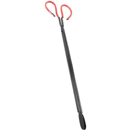 HEALEEP Metal Trash Picker Grabber Tool with 50cm Long Handle and Flat Head, Outdoor Waste Grabber Clamp for Sanitation Workers, Heavy-Duty Litter Pickup Tool for Garden and Industrial