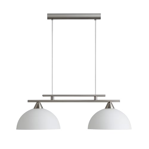 Lampadario a sospensione da soffitto per salone, cucina a 2 coppe in vetro