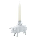 Material: Bisquit-Porzellan Reichenbach - Schwein - Kerzenleuchter, Leuchter - Porzellan GRAF von Candle - Weiß