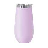 Oggi Thermo Vacuum Insulated Flute-6 oz, Lavender, 6 Ounce