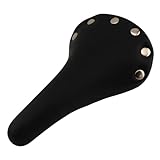 HOPFEN RAD Nieten-Rennradsattel Retro Vintage – Schwarz, ergonomisch gepolstert, wetterbeständig für Fixie & Rennrad Unisex für Erwachsene