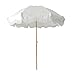 Produktbild Elyrthriumc Weiß Sonnenschirm Strand Mit Fransen Sonnenschirm Hawaii 200cm Sonnenschutz Gartenschirm Groß Neigbar Terrassenschirm Windfest Tragbar Strandschirm Für Strand/Garten/Pool/Terrasse UV50+