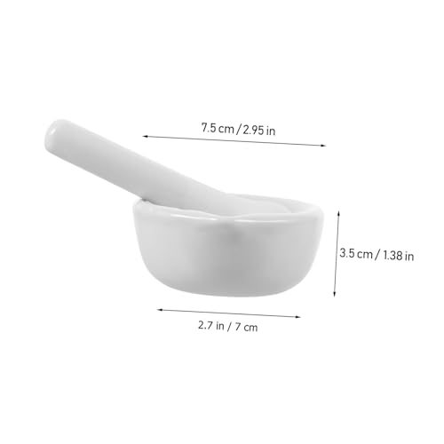 Set 2 morteros porcelana con mano para cocina y laboratorio miniatura 5