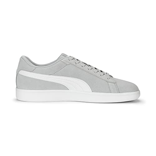 Image of PUMA Unisex Smash V2 Low-Top Sneakers, Platinum Gray Puma White, 3.5 UK