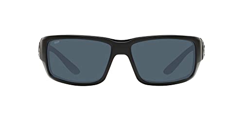 Costa Del Mar Men's Fantail Polarized Rectangular Sunglasses, Blackout/Grey Polarized-580P, 59 mm -  Costa del Mar Sunglasses, TF01OGP