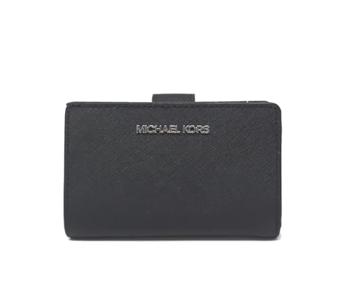 Michael Kors Pochette à Deux Plis pour Femme, Bleu pâle, M, Noir, Taille Unique
