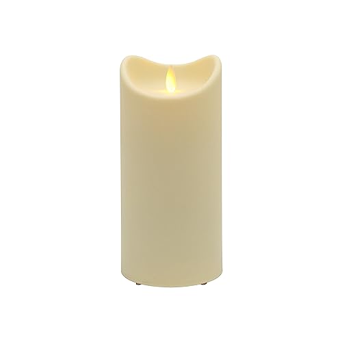 LumaBase 22707 Weather Resistant Flickering Flame LED Candle, Cream