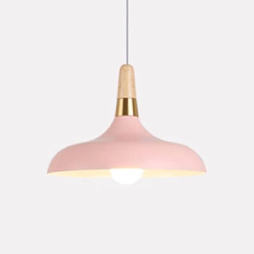 Lámpara colgante amarilla de diseño minimalista con caída vertical para comedor