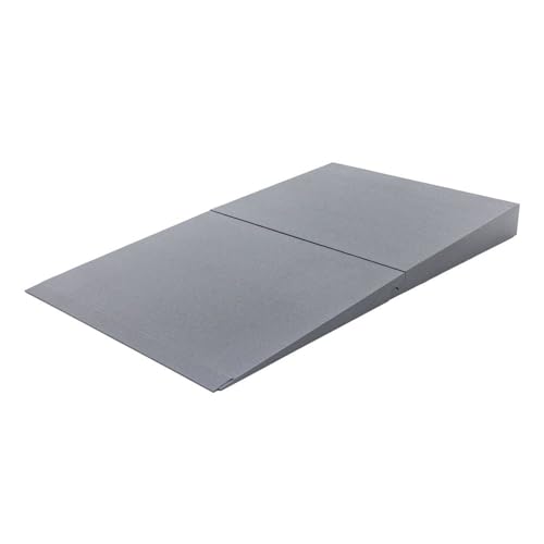 Lightweight Door Threshold ADA Ramp, Hard Foam, Rise up 5" H, Silver Spring