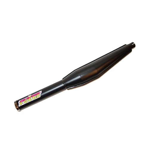 Pot d'échappement noir Fuego chambre résonance Kreidler Zündapp 28mm pour moteur deux temps