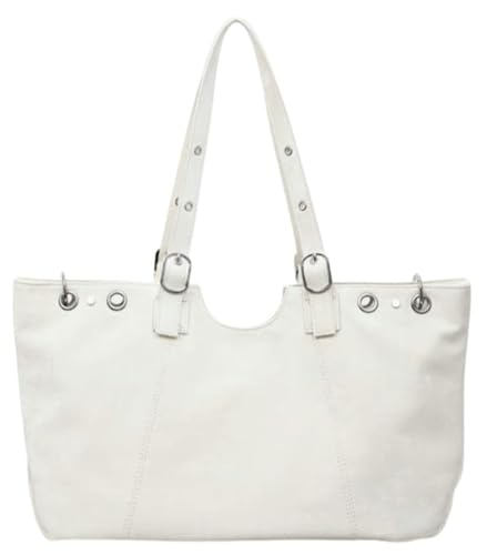 Simple Small Hole PU Leather Shoulder Bag Winter Retro Underarm Bags Leisure Commute Trip Tote Bag for Women 2025