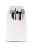 5x Flat White No Flap Super Duper Thick Pocket Protectors - Ideal for shirts and lab coat front pock