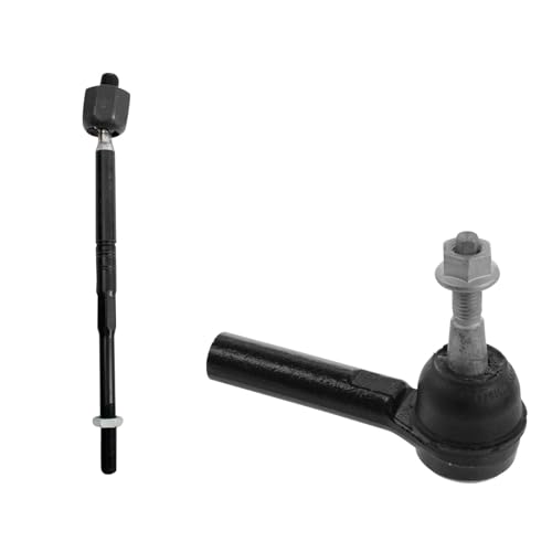 TRQ Inner and Outer Tie Rod Set 4 Piece Compatible with 2017-2020 Buick Envision Essence Preferred Base Model 2018-2021 Chevrolet Equinox 2018-2021 GMC Terrain