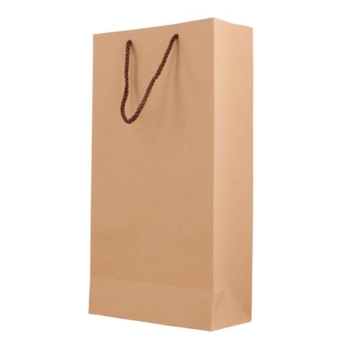 Bolsas de regalo reutilizables y resistentes con asas para transportar dos botellas de vino 5