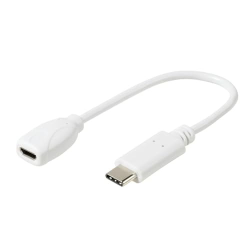 Vivanco Handy Adapter [1x Micro-USB-Buchse - 1x USB 2.0 Stecker C] DCAVVUSBCMB02W 20.00 cm