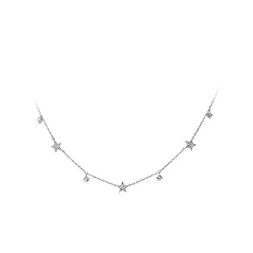 YCTTKDD Collar de Estrellas Yueran Stars y Collar de circón Artificial Inteligente