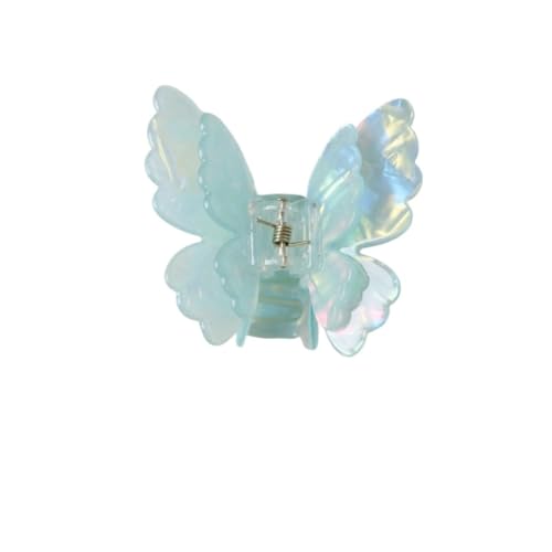 1 pinza de mariposa verde para mujer, elegante, colorida, con lazo, cangrejo, tiburón, horquillas para el pelo, accesorios para el cabello, encantador y práctico