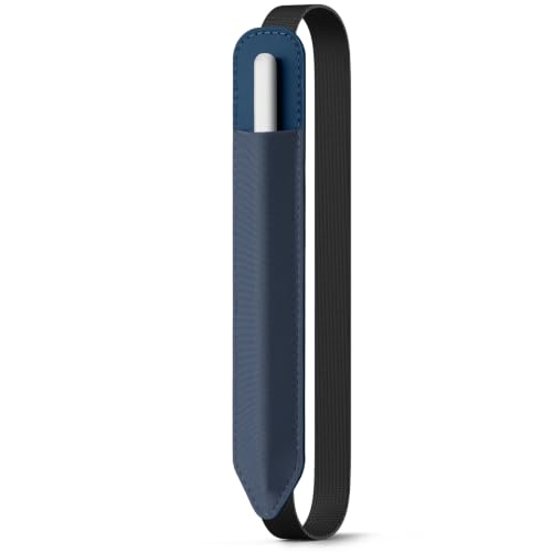 MoKo Elastic Band Pencil Case Holder for Apple Pencil, Navy Blue