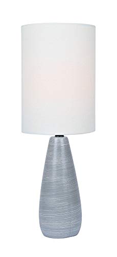 Lámpara de Mesa Moderna Lite Source Gris con Pantalla Blanca miniatura 2
