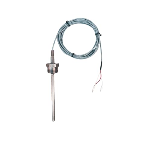 VIGITALRTD PT-100 Temperature Sensor | Class A Accuracy | 6mm Stainless Steel Probe | 1/2 BSP | Stem Length 100mm | Ideal for PLC, PID & HVAC, Heaters, Ovens, HVAC Systems, Boilers Wire 3 Metre