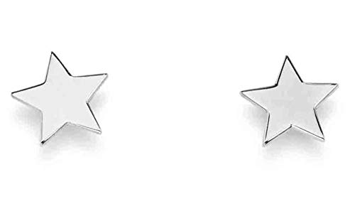 Pendientes de plata 925 con estrella joyería de plata de ley colección Romance mujer