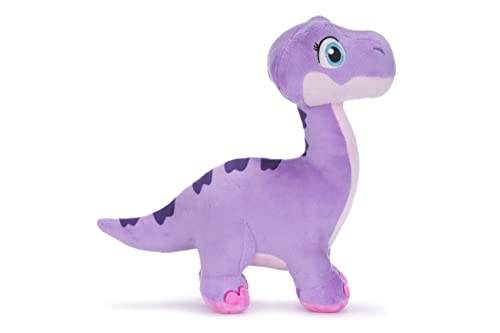 Posh Paws Dinky Dinosaurs 25CM (10-Inch) Brontosaurus Dinosaur Soft Toy, Purple, 37773