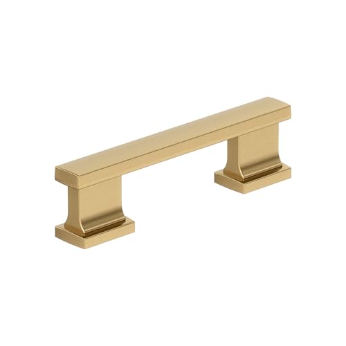 Image of Amerock 25 Pack 3 inch Triomphe Champagne Bronze Drawer Pull | 3 inch (76mm) Center-to-Center Mounting Distance and 4 inches Overall Length, Durable Zinc Cabinet Hardware