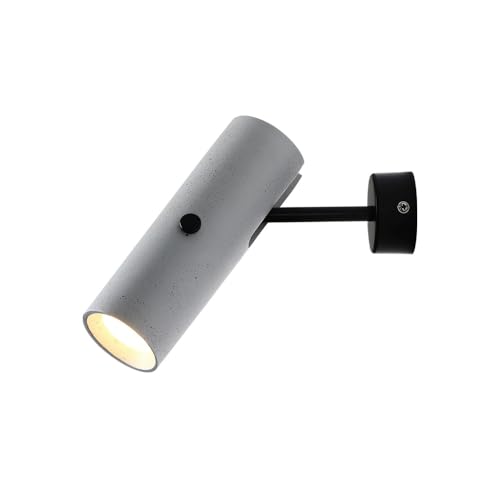 IUokLU Aplique de Pared de Cemento Industrial con rotación de 360° focos de Cemento Luces para pasillos focos GU10 para Interiores luz descendente para Sala de,Luz Blanca cálida de 3000 k
