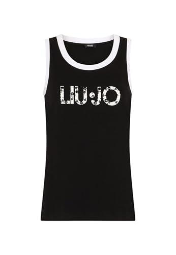 Top donna Liu Jo Modello: canotta spallina larga Materiale: 95% Viscosa, 5% Elastan Colore: nero