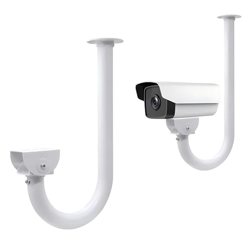 UQISOVI Security Camera Mount Bracket, Thickened Aluminum Alloy Bullet Camera Mount Universal Camera Ceiling Mounting Bracket for CCTV Security Camera/Bullet IP Camera (U Type 19.6inch)