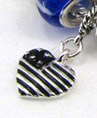 Silver-Tone U.s. Army Troop Yellow Red White Blue Ribbon American Flag Charm Bracelet Jewelry Nexus #TOP4