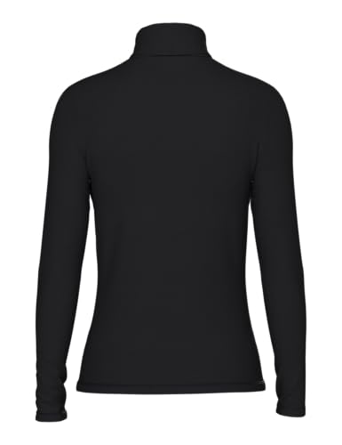 PIECES Pcsirene Ls Rollneck Top Noos, Camiseta de manga larga Mujer, Negro, XL