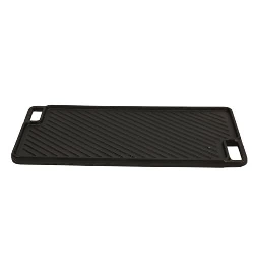 YAOGOHUA Cast Iron Griddle Plate Rectangular Double Sided BBQ Frying Pan Outdoor BBQ Iron Griddle Plate