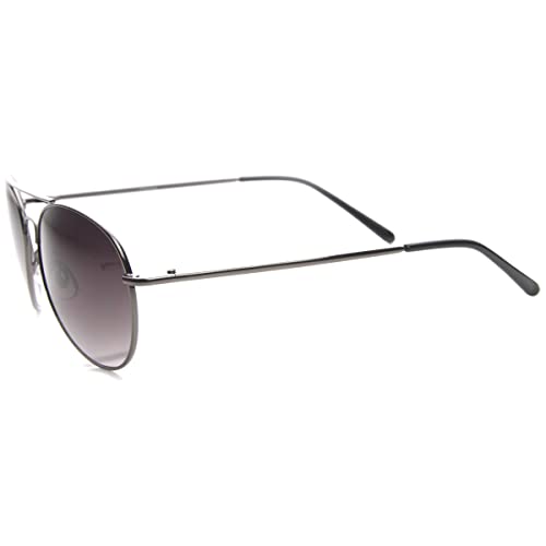 zeroUV - Aviator Sunglasses for Women, Classic Style Glasses for Small Faces 50 mm (Gunmetal)