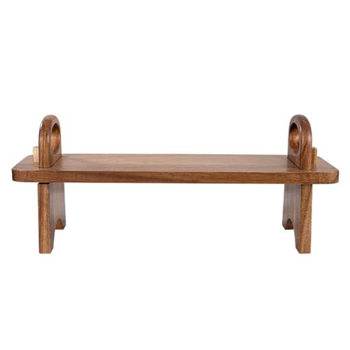 Bandeja de madera para servir – Elevador rústico de madera maciza para cupcakes de 16,5 pulgadas | Bandejas de estantes de para comida, postre, fiesta, boda, buffet, catering, alojamiento, Acci