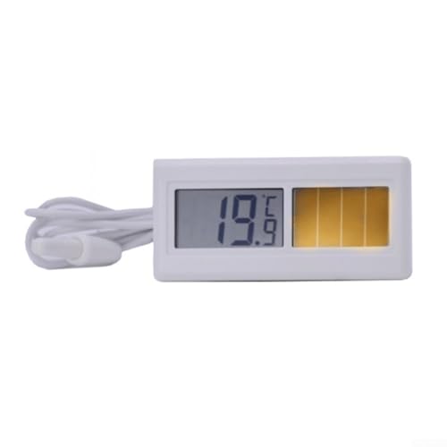Small Digital Thermometer, Digital LCD Thermometer Temperature Monitor with 1M Cable 50 to 70 Degree Solar Thermometer Sensor
