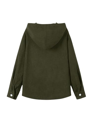 SweatyRocks Boy's Hooded Jacket Long Sleeve Button Down Loose Casual Outwear Coat2