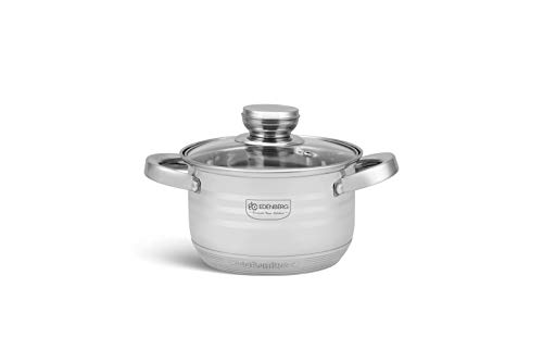 EDENBERG Topfset 12-teiliges Induktions Töpfe Set, Edelstahl Kochtöpfe Set mit Deckel, für Gas, Elektro, Halogen, Keramik und Induktionsherde – Bild 3