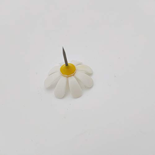 Haidong 20 Pcs Cute Unique Silicone Flower Thumbtack Decorative Push Pins Small Fixed Paper File Photo Note Memo Accessory Nail Cork Board Foam Board Bulletin Board Drawing Pins Office Supplies