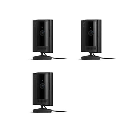 All-new Ring Indoor Cam | 1080p HD Video & Color Night Vision, Two-Way Talk, and Manual Audio & Video Privacy Cover (2023 release) | 3-pack, Black
