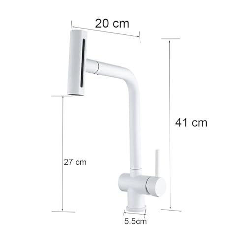 Robinet de cuisine cascade mitigeur évier extractible eau chaude et froide - 7