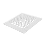 EXAOMBLE 浴室換気扇カバー プラスチック製グリル スプリング付き 天井排気ファン交換用カバー 清潔な空気循環を実現 自己取り付け簡単